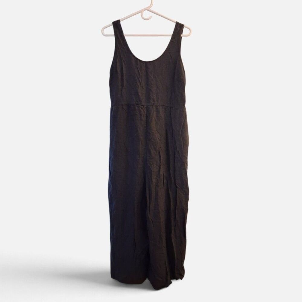 Patagonia Garden Island Jumpsuit Charcoal Hemp Lyocell Wide Leg Women's M